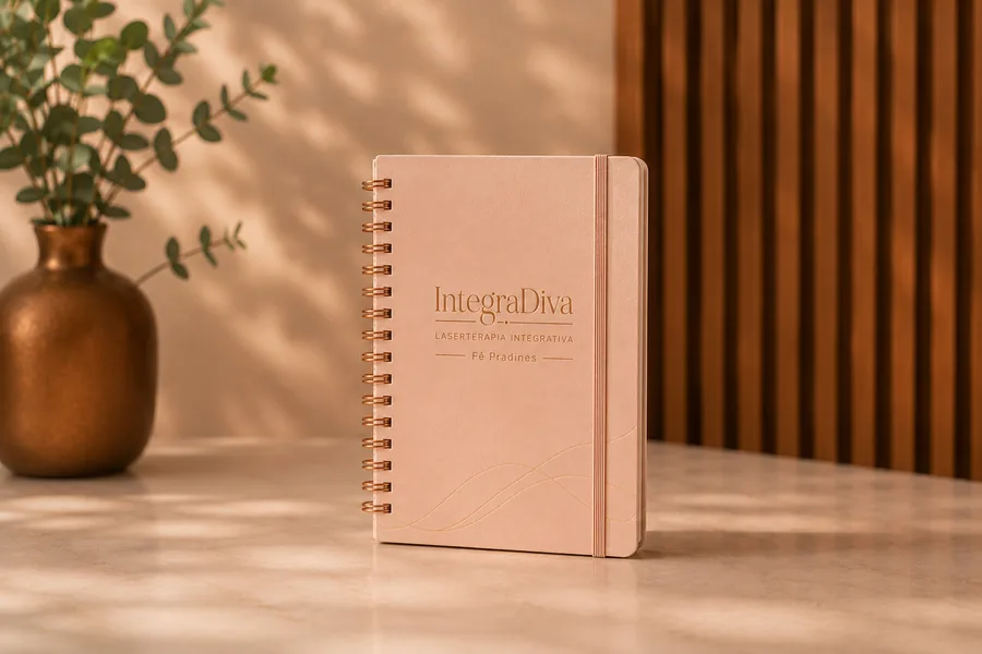 Caderno IntegraDiva personalizado, prêmio do 3º lugar